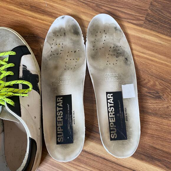 GOLDEN GOOSE Superstar Scribble White Leather Skateboard Sneaker Shoes Size US 8 - Picture 13 of 16